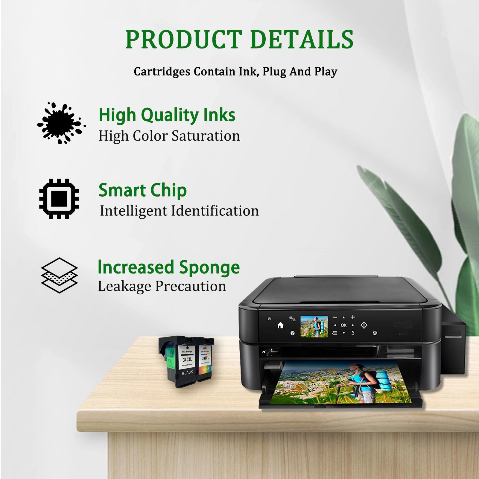 Amazon.com: ERNZAT BC-340XL BC-341XL Ink Cartridge Compatible for